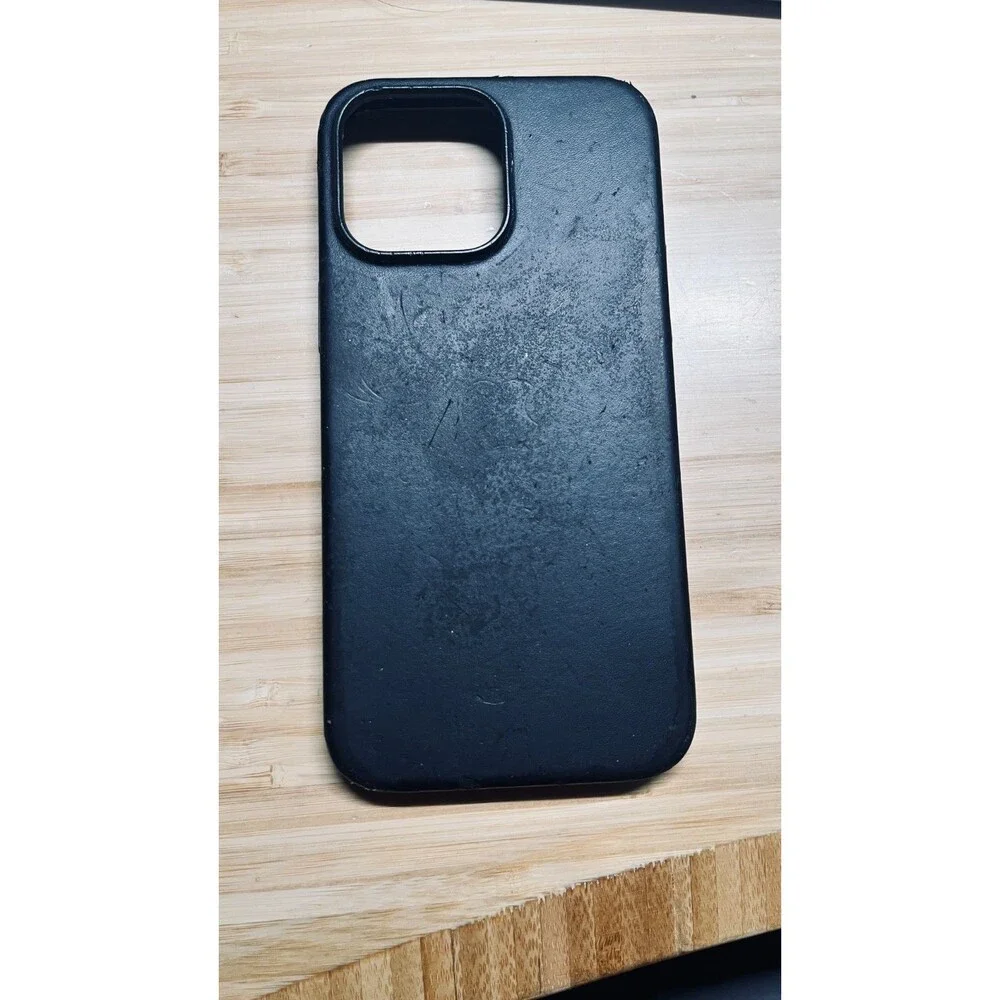 Leather Case for iPhone 14 Pro Max - Black, MagSafe Apple